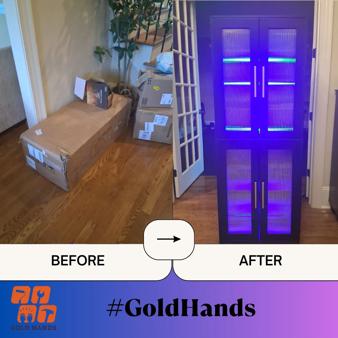 Cabinet Assembly & LED Lighting Installation – Function Meets Style