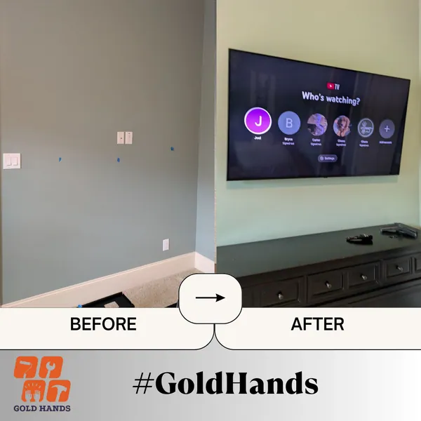 Elevate Your Space with Handyman Gold Hands: Expert TV Mounting & Installation!