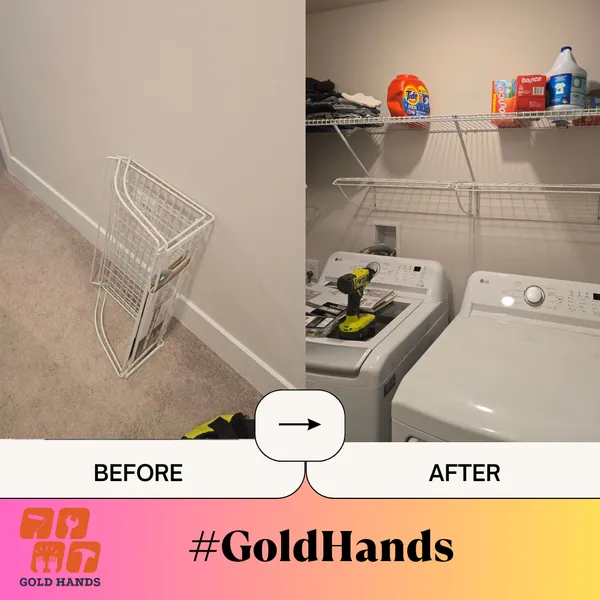 Laundry Shelves Installation: Small Upgrade, Big Difference