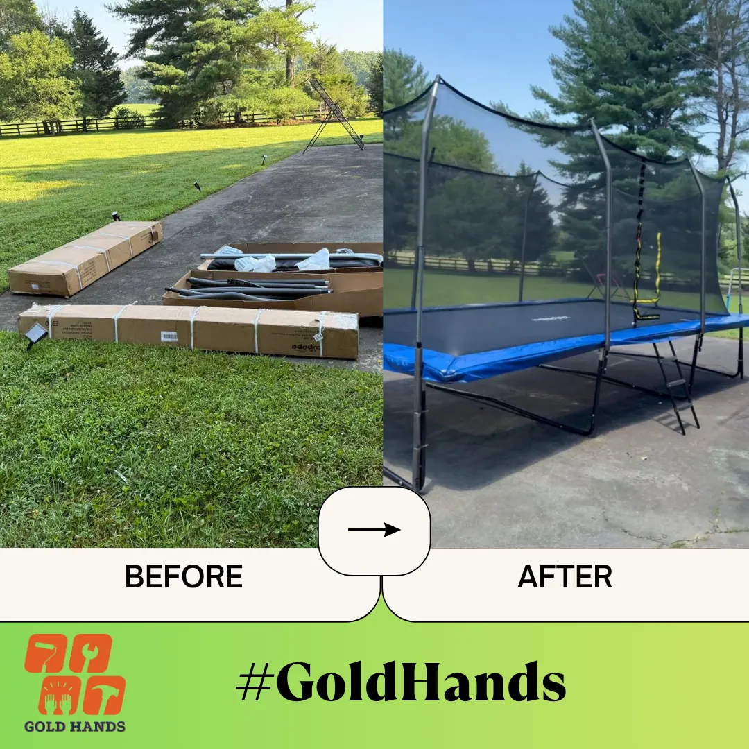 Trampoline Assembly Made Easy: Jump into Summer Fun with Handyman Gold Hands!