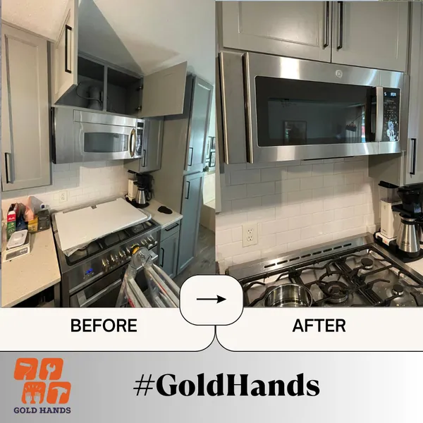 Zap! Perfect Microwave Installation with Handyman Gold Hands!