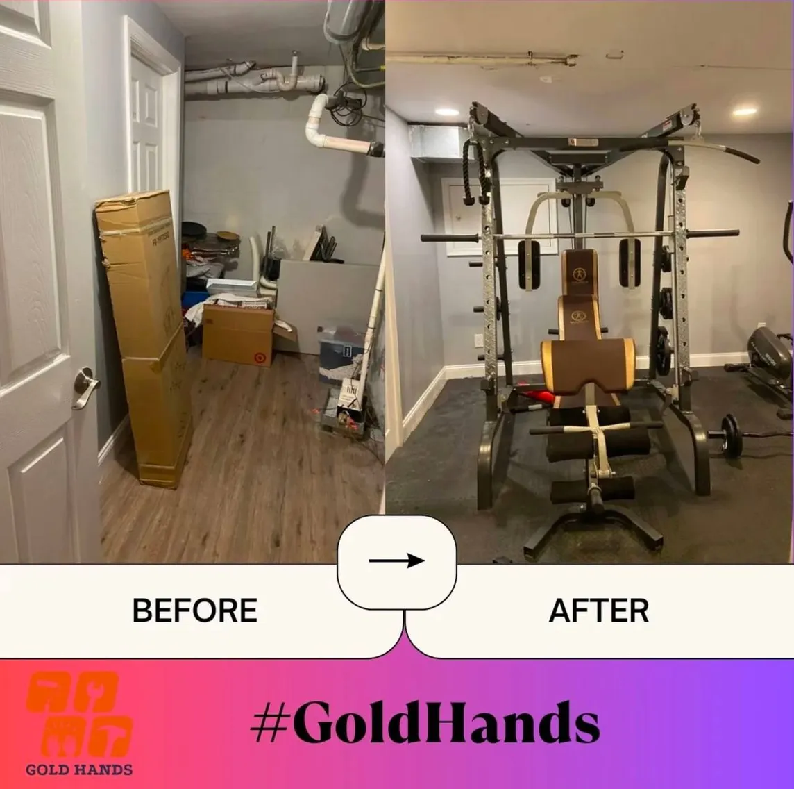 Before and after: Gold Hands project 2