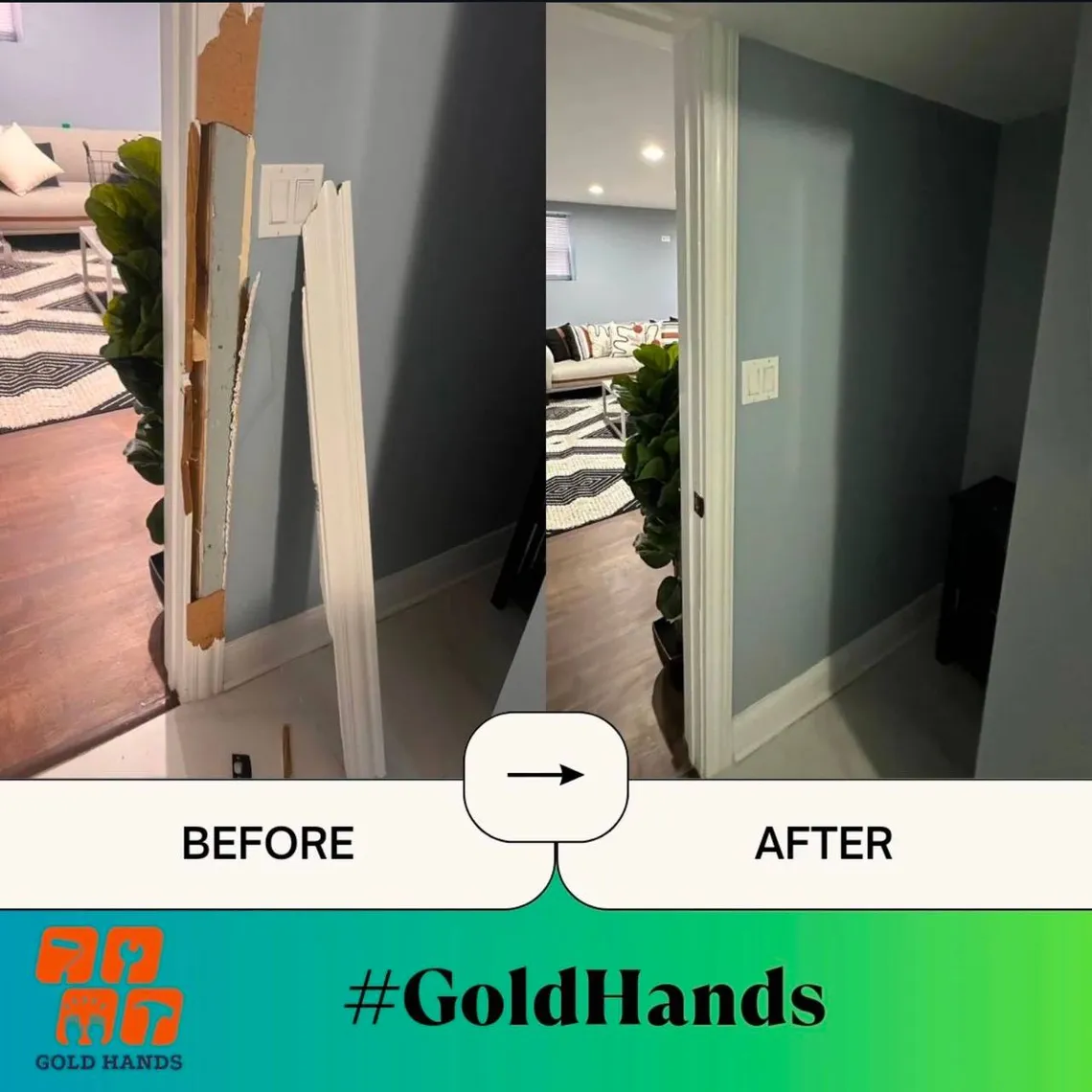Before and after: Gold Hands project 3